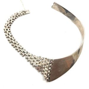 Sterling Taxco Modernist Necklace